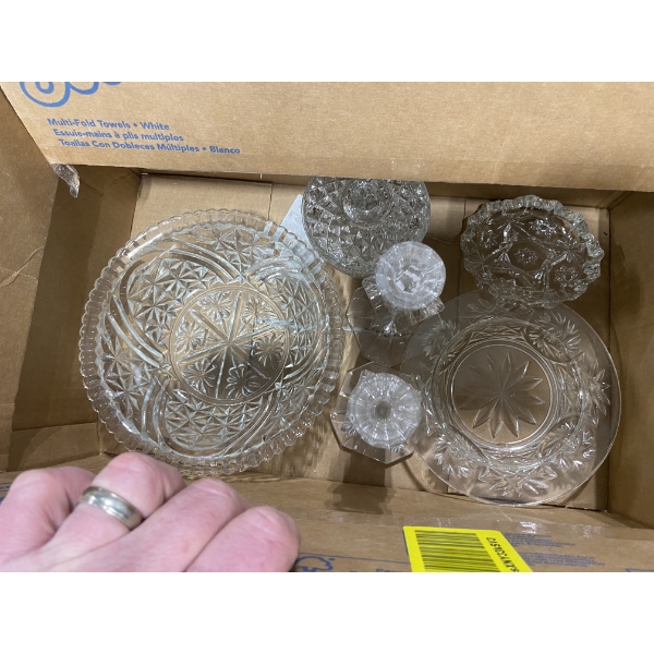BOX LOT OF GLASS
