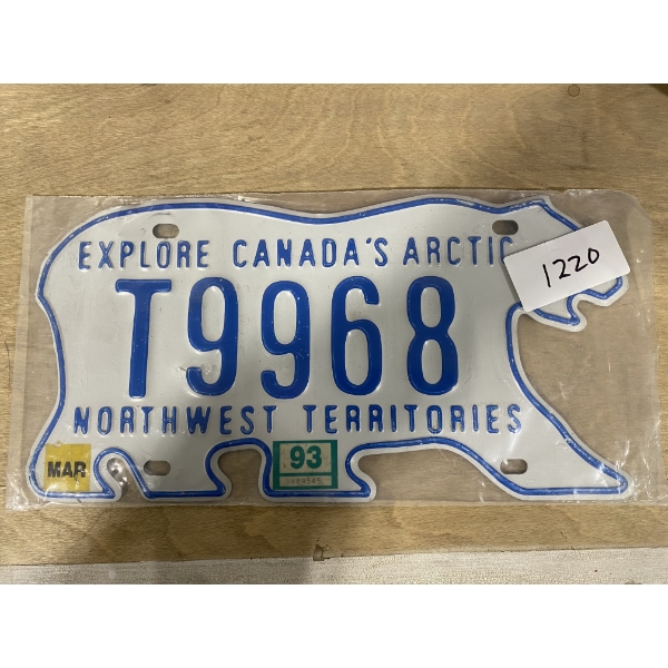 NORTHWEST TERRITORIES LICENSE PLATE