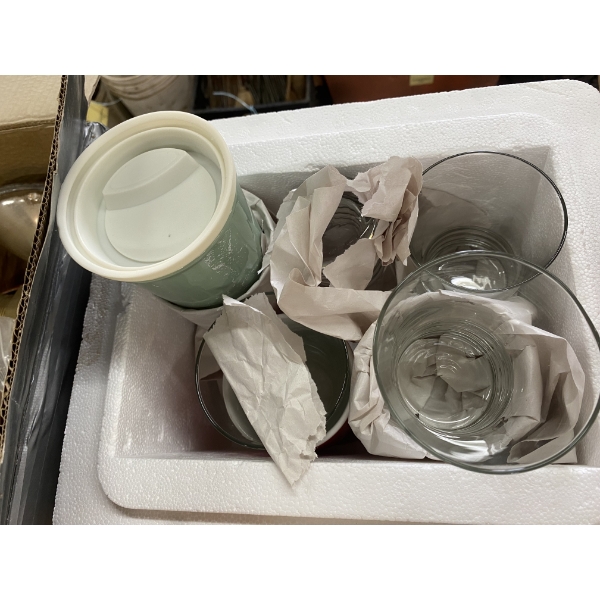 ASSORTED CUPS AND GLASSES