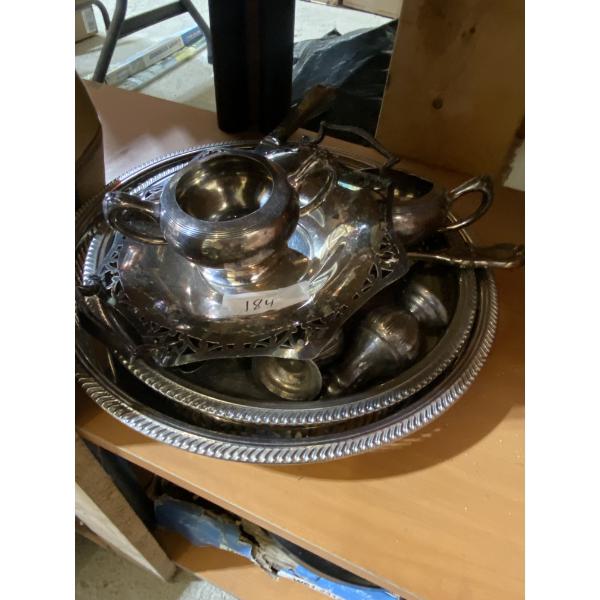 ASSORTED SILVER-PLATED PIECES