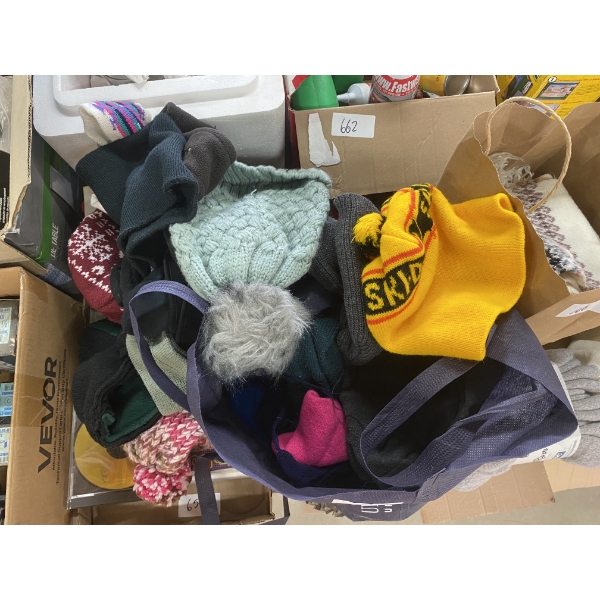 BAG OF ASSORTED WINTER HATS