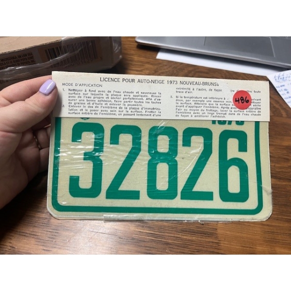 SKI-DOO GREEN 1973 LICENCE PLATE