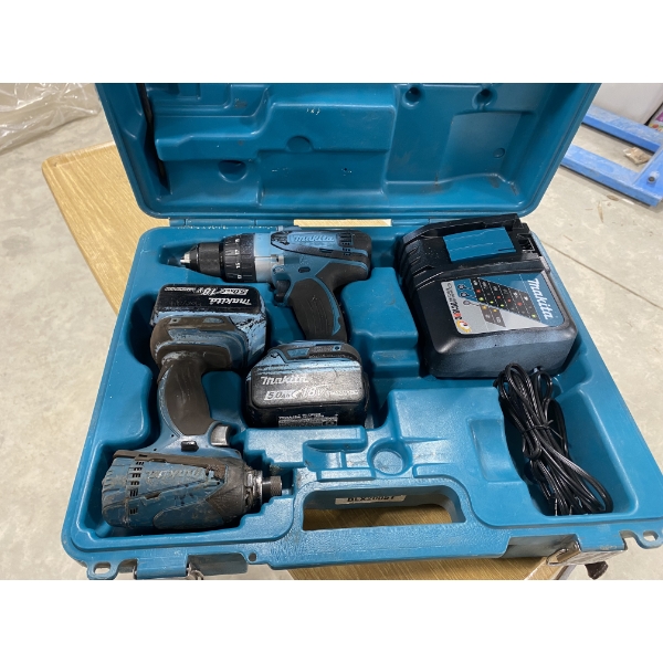 MAKITA IMPACT AND DRILL COMBO WITH 2 BATTERIES AND CHARGER 