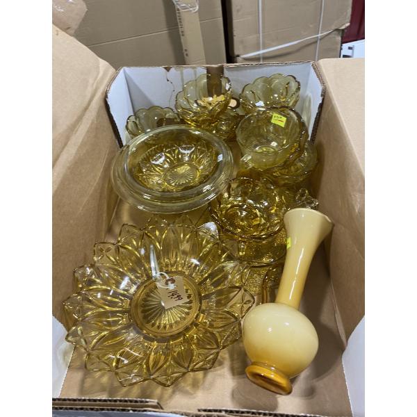 BOX LOT OF GLASS