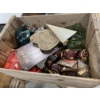 Image 1 : WOODEN BOX LOT OF ASSORTED GLASS