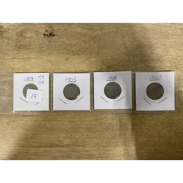 4 PCS OF US U NICKELS