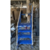 Image 1 : SET OF 4FT STEEL STEPS- TOP RAIL BENT BUT COULD EASILY BE STRAIGHTENED 