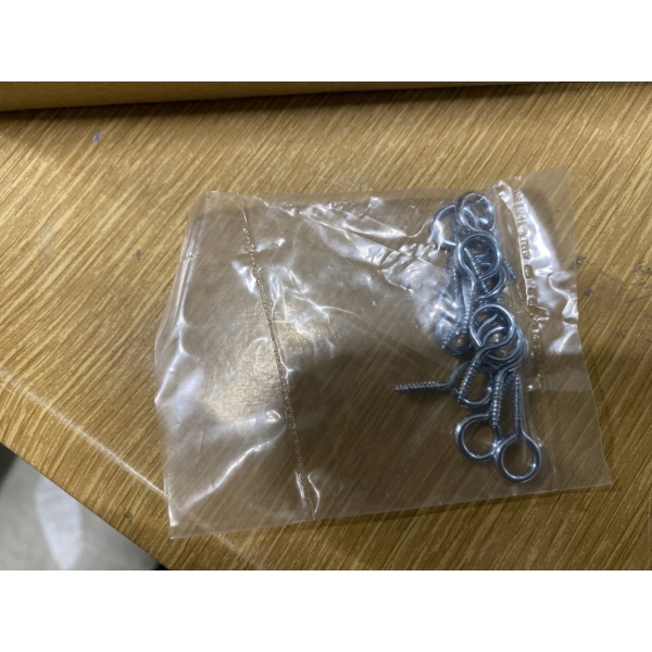 APPROX 250 SMALL 7/8IN SCREW EYES 