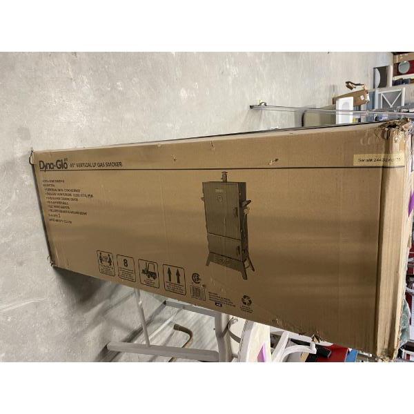 43 INCH GAS SMOKER- JUST THE CASING- ACCESSORIES ARE NOT THERE