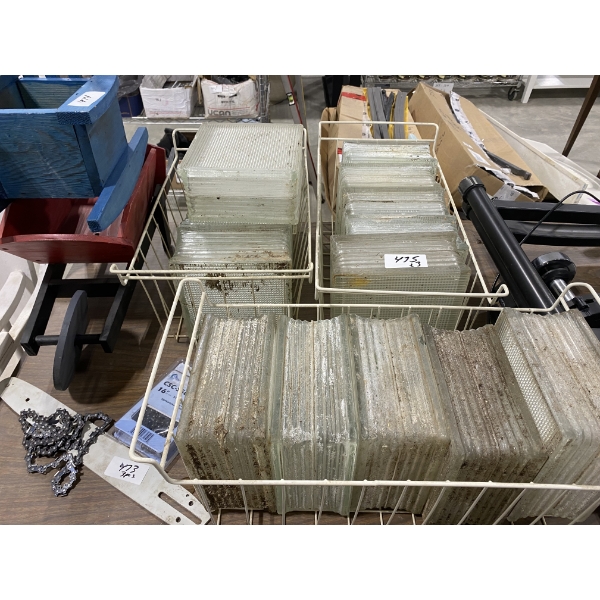 15 OF 8X8X4 INCH SOLID GLASS BLOCKS