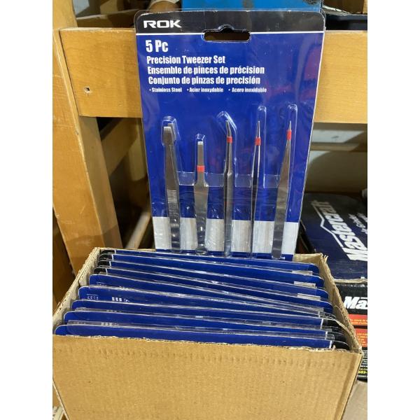10 OF 5-PIECE TWEEZER SETS