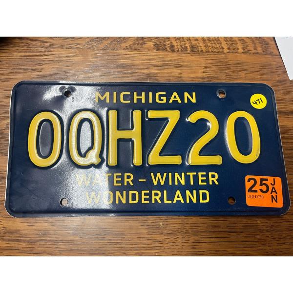 MICHIGAN LICENCE PLATE