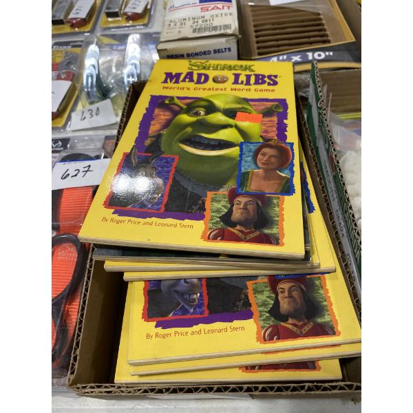 BOX LOT OF SHREK WORD GAME BOOKS