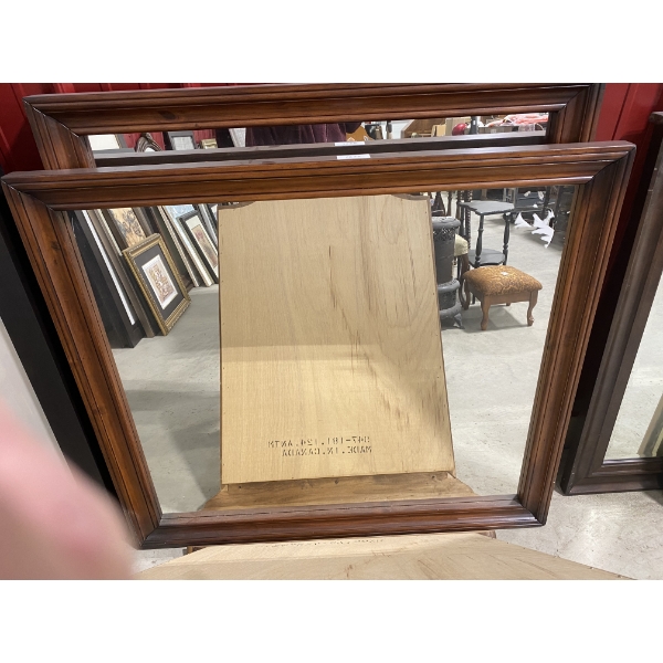 WOODEN MIRROR - 44 X 40 IN