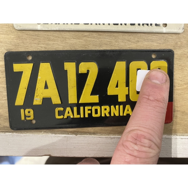 CALIFORNIA CEREAL BICYCLE LICENSE PLATE