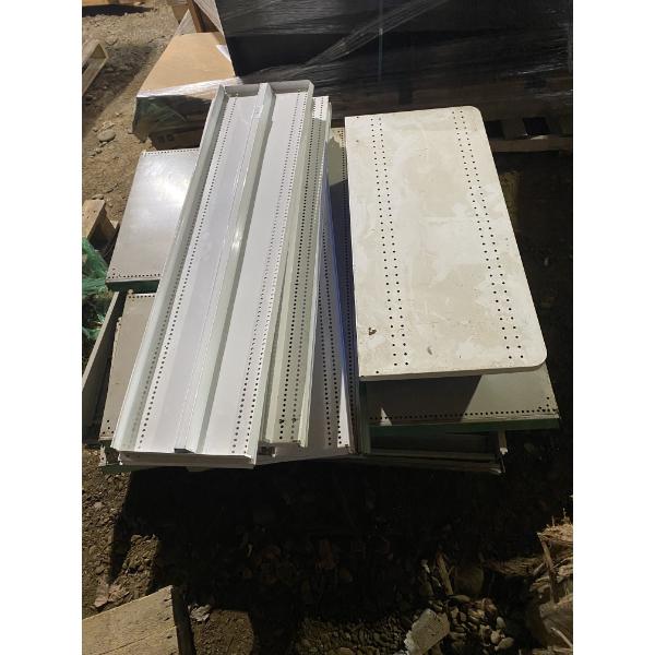 PALLET LOT OF ASSORTED SHELVES FOR SHELVING UNIT