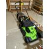 Image 1 : GREENWORKS PUSH LAWN MOWER WITH BAGGER - MISSING BATTERY AND CHARGER