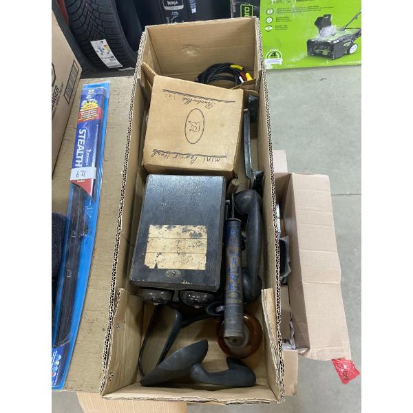 ANTIQUE PHONE, RADIO AND OTHER ITEMS