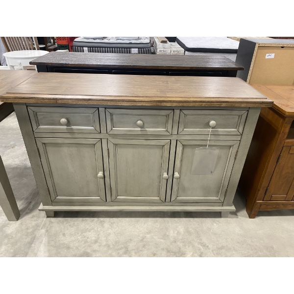 52 INCH NICE SOLID HUTCH- MIDDLE DOOR HAS SLIGHT CRACK- COULD BE WOOD FILLED