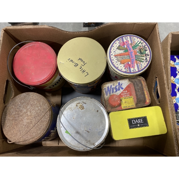BOX LOT OF COLLECTIBLE TINS