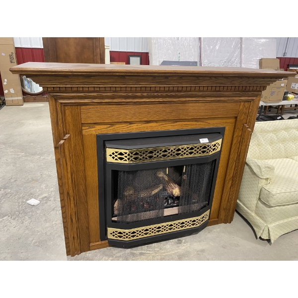 65 INCH FIREPLACE MANTEL WITH INSERT