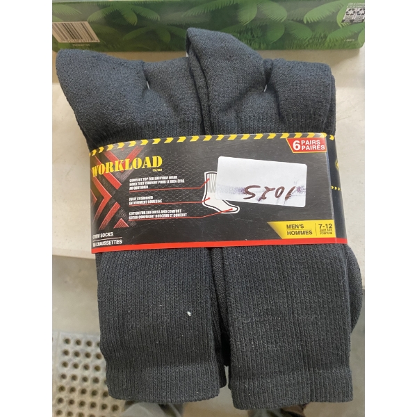 6 PAIR OF SIZE 7-12 SOCKS 