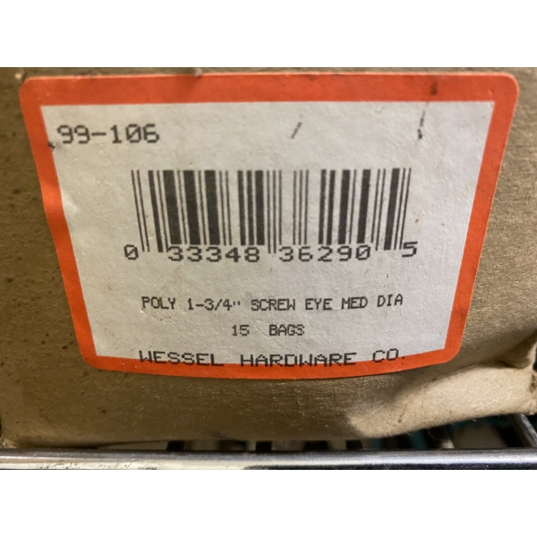 15 BAGS OF 1-3/4 EYE SCREWS