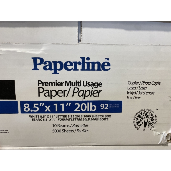 5000 SHEETS OF 8.5 X 11 INCH PAPER