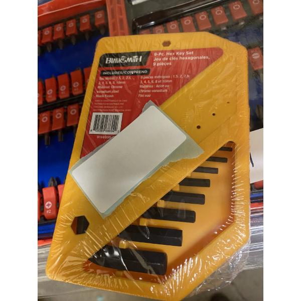 9-PIECE METRIC ALLEN KEY SET