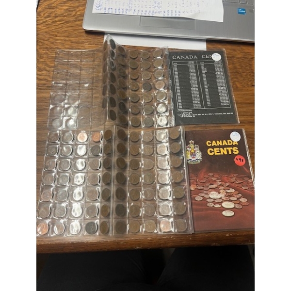 2 BOOKS ASSORTED QUEEN ELIZABETH CANADIAN PENNIES