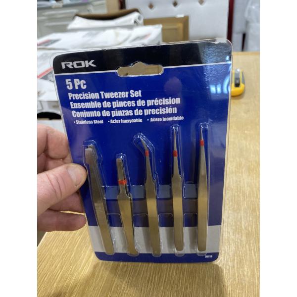5 OF 5PC TWEEZER SET