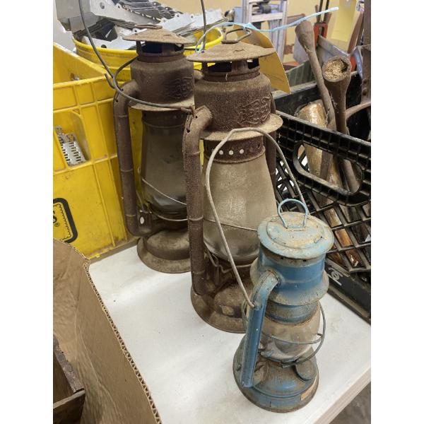 3 ANTIQUE LANTERNS