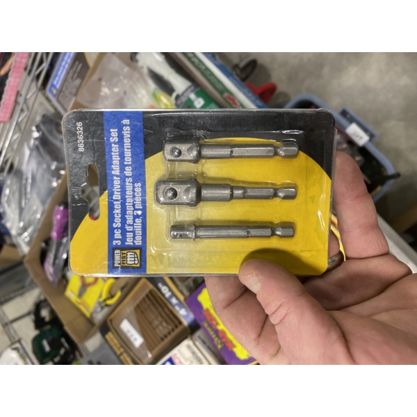 3 PC SOCKET DRIVER ADAPTER SET