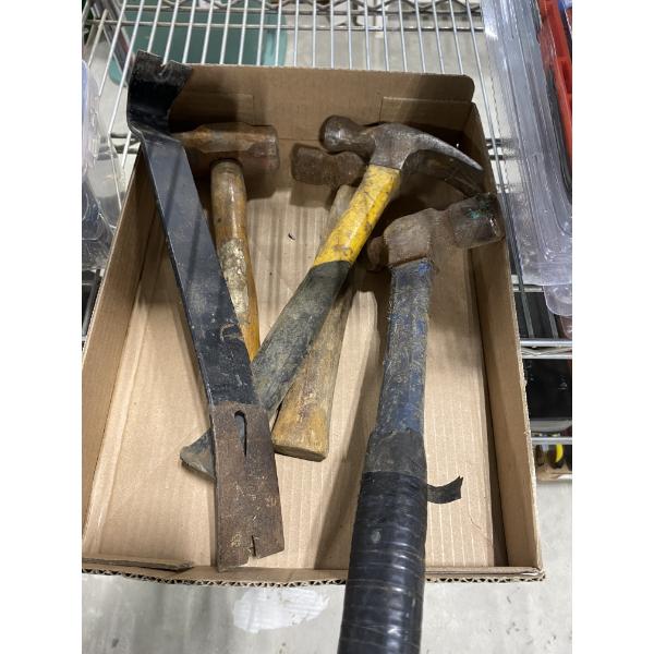ASSORTED HAMMER AND PRY BAR