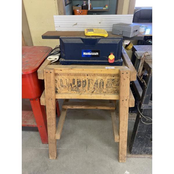 MASTERCRAFT 6 INCH JOINTER WITH HOMEMADE STAND