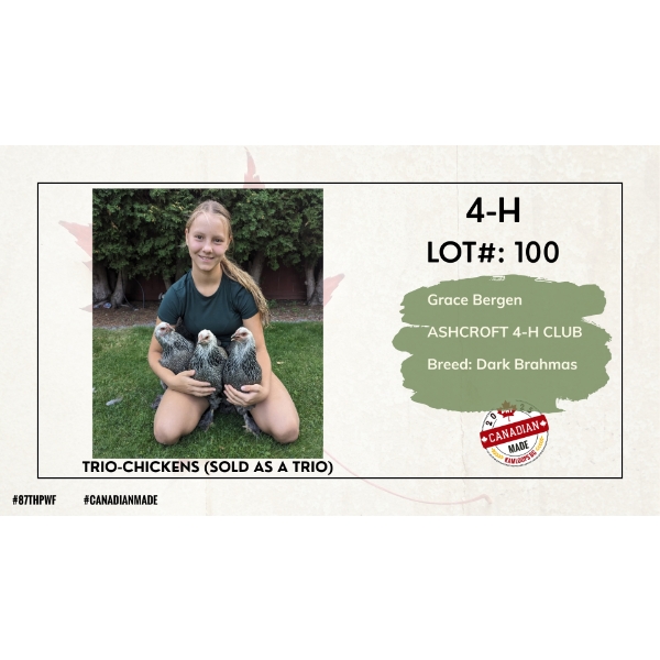 4-H Poultry - Grace Bergen - Ashcroft 4-H Club