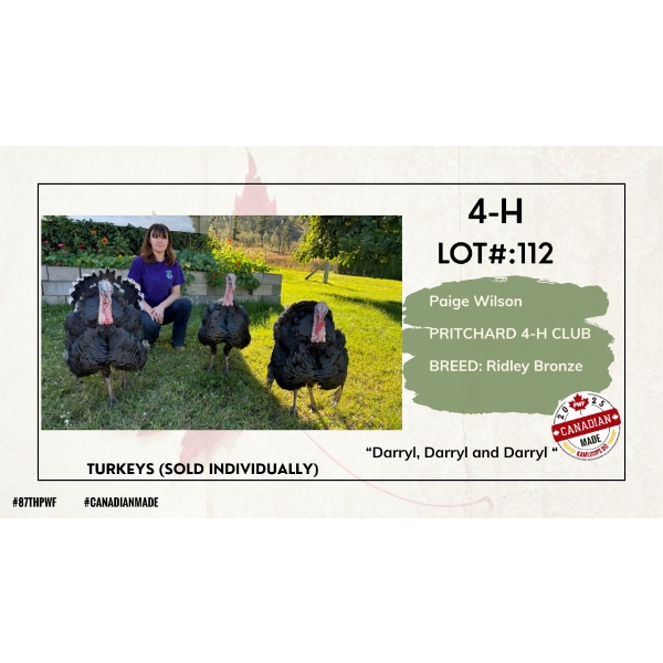 4-H Poultry - Paige Wilson - Pritchard 4-H Club