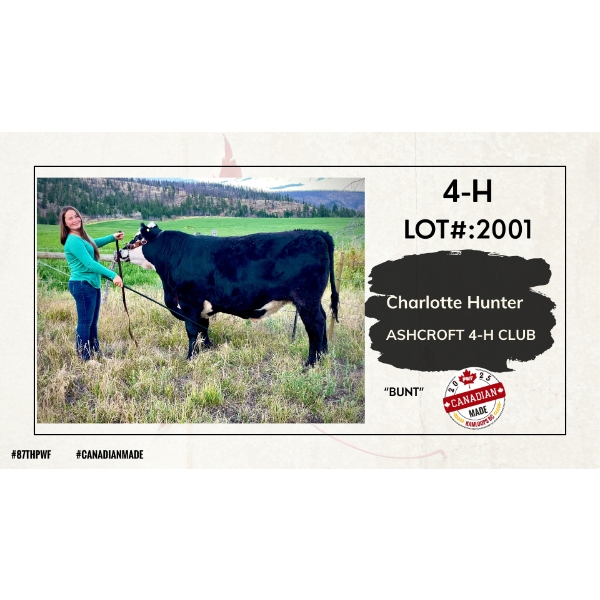 4-H Beef - Charlotte Hunter - Bunt - Ashcroft 4-H Club