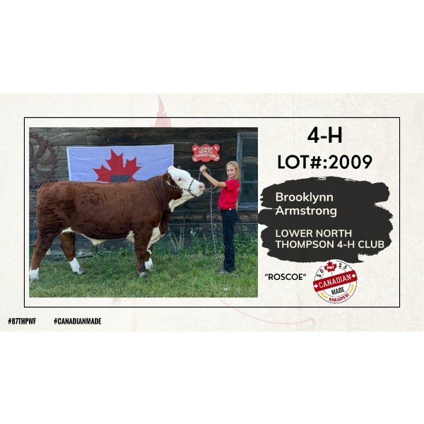 4-H Beef - Brooklynn Armstrong - Roscoe - Lower North Thompson 4-H Club
