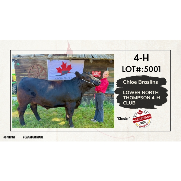 4-H Beef Carcass - Chloe Braslins - Lower North Thompson 4-H Club
