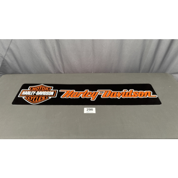 NO RESERVE HARLEY DAVIDSON SIGN 4FT X 10"