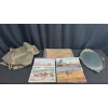 Image 1 : ASSORTED VINTAGE COLLECTIBLES (SCRAPBOOK, ORNATE OVAL MIRROR)