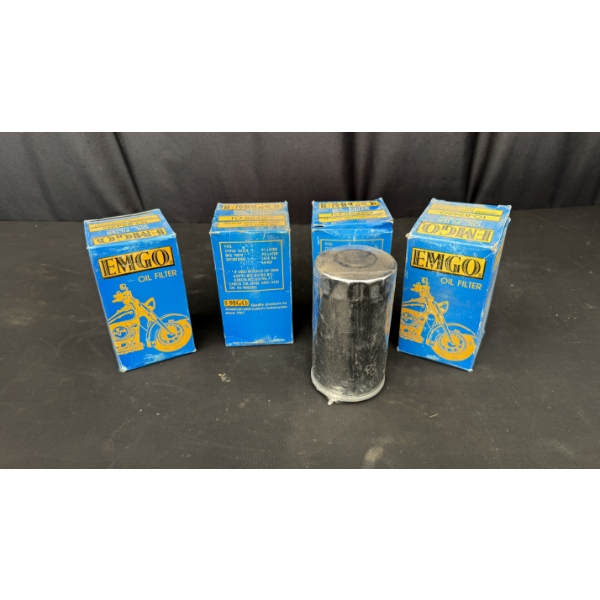 4 EMGO OIL FLTERS HARLEY DAVIDSON OEM 63813-90 