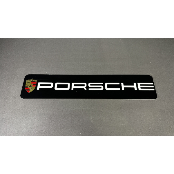 PORSCHE (BLACK) SIGN 28" x 6"