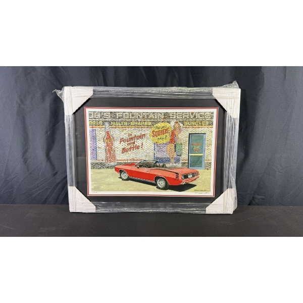 FORRESTER "ROADRUNNER HEMI CONVERTIBLE" LIMITED EDITION FRAMED PRINT (8/200) 17" X 23"