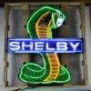 Image 1 : NO RESERVE SHELBY COBRA NEON SIGN IN SHAPED STEEL CAN