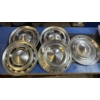 Image 1 : Set of 4 Chevy Hubcaps with 1 Pontiac Hubcap