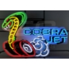 Image 1 : NO RESERVE COBRA JET SHAPED NEON SIGN WITH BACKING