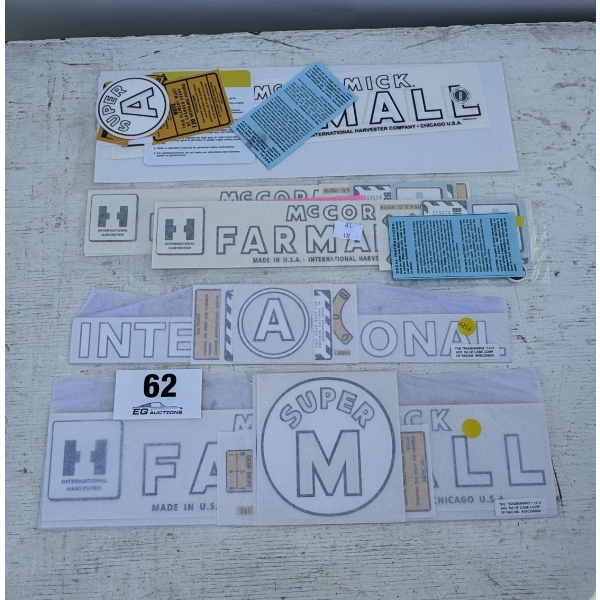 INTERNATIONAL HARVESTER FARMALL DECAL SETS