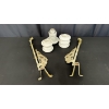 Image 1 : VINTAGE CANDLE HOLDERS AND HANGER